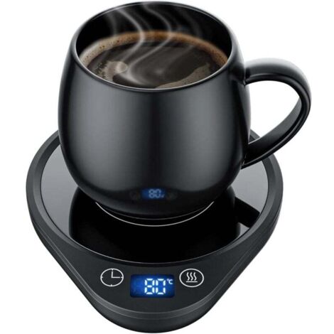 Calentador de tazas ZVD con 3 ajustes de temperatura, apagado automático, ideal para café, té y leche en casa o en la oficina (sin taza)