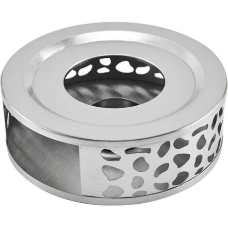 Calentador de tetera de acero inoxidable con candelabro, XU, base plana con candelabro redondo para té, café y leche - KZQ