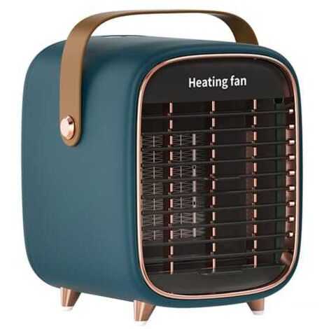 Calentador de ventilador cerámico de diseño retro en color verde oscuro