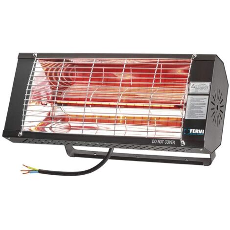 CALENTADOR ELECTRICO A INFRARROJOS 2000W IP20 SOPORTE MONTAJE PARED FERVI R610
