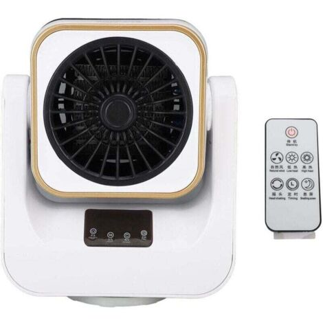 Calentador/enfriador de escritorio eléctrico 2 en 1 de 1000 W, ventilador combinado pequeño, calentador de escritorio portátil, pantalla digital LED