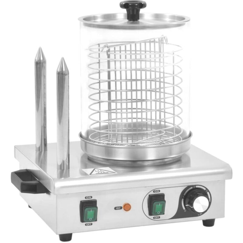 

Calentador perritos calientes 2 varillas acero inoxidable 500 W - Plateado - Vidaxl