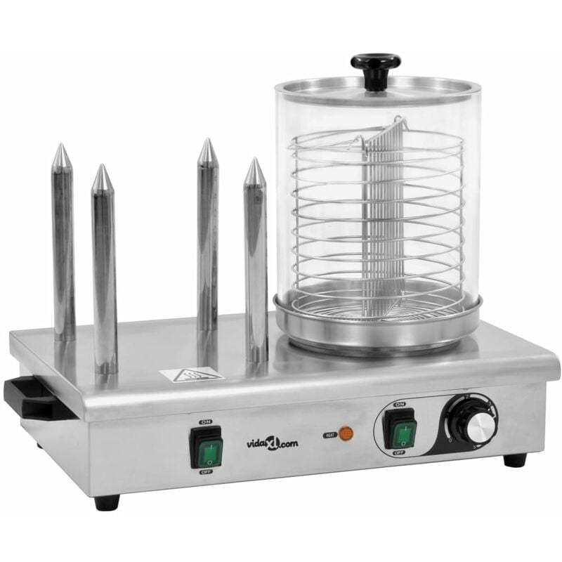 

Calentador perritos calientes 4 varillas acero inoxidable 550 W - Plateado - Vidaxl