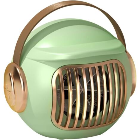 Calentador portátil de escritorio de 400 W para tienda de campaña (uso en interiores), con protección antivuelco, ligero (verde manzana)