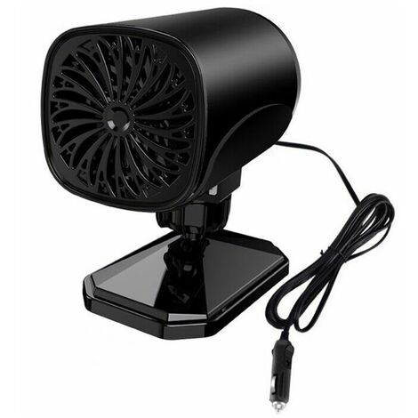 Calentador portátil para automóvil 24V 120W 2 en 1 Calentador rápido Ventilador para automóvil Descongelador de parabrisas Ventilador antiniebla Negro