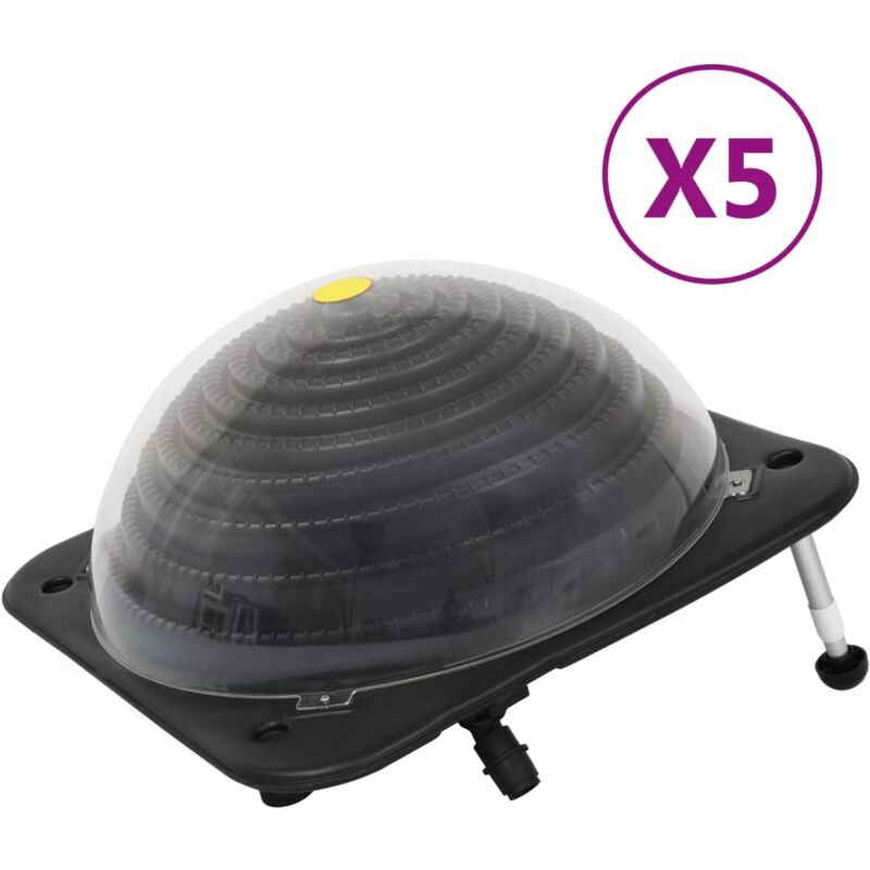 Calentadores Solares De Piscina 5 Pzas Hdpe Aluminio 75X75X36Cm Vidaxl