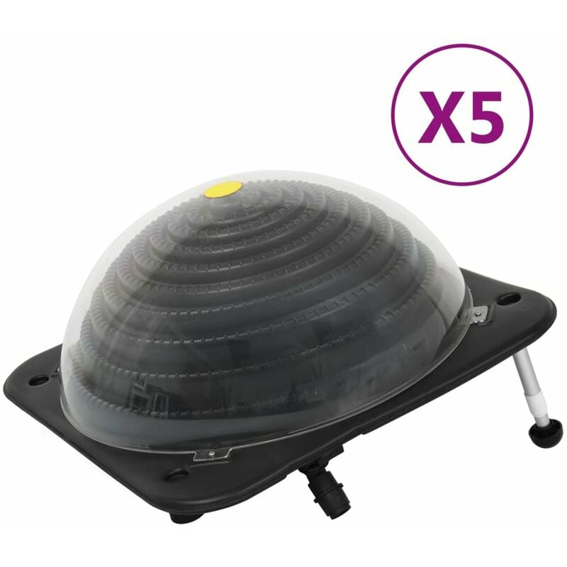 

Calentadores solares de piscina 5 pzas HDPE aluminio 75x75x36cm