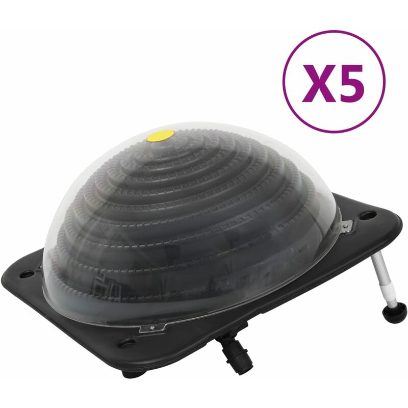 

Calentadores solares de piscina 5 pzas HDPE aluminio 75x75x36cm