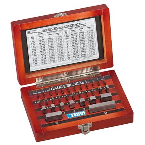 Cales de calibre 32 serie 32 en acier a plan parallele de grade 1