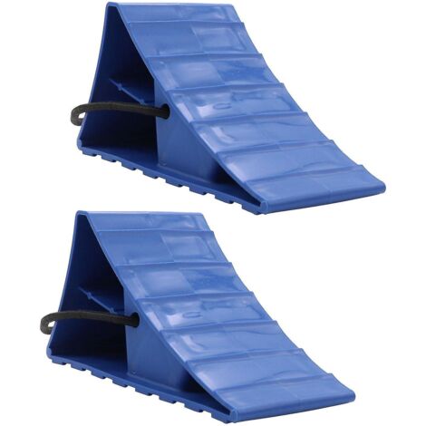 Cales de roue antidérapantes en polypropylène haute résistance pour véhicules de loisirs, camions et remorques. Support de roue robuste et antidérapant pour pneus de camions et remorques.