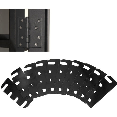 Cales pour charnières de porte, kit de réparation de charnières de porte en PVC, cales pour portes, pour combler les interstices des charnières de portes intérieures