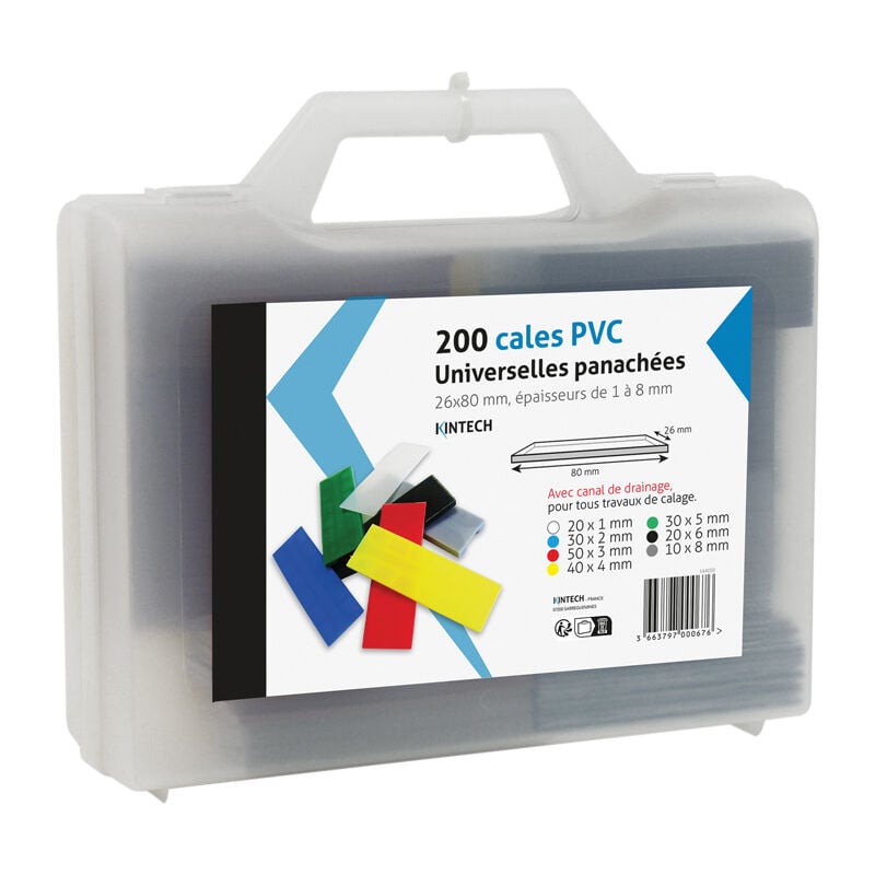 Valisette de 200 cales de vitrage -