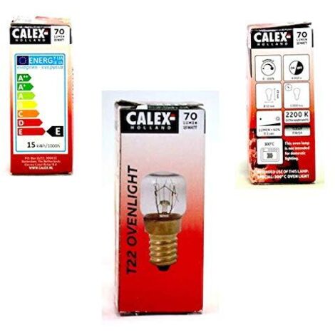 Calex 432110 Lampadina da forno 300°C 240V 15W E14 trasparente T22