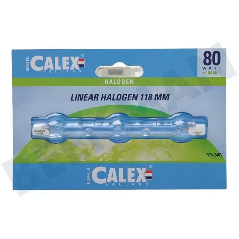 Calex - 509118 Ampoule Halogene R7S 80W 230V 2800K Longueur : 118mm Calex - 509118 Ampoule Halogene R7S 80W 230V 2800K Longueur : 118mm