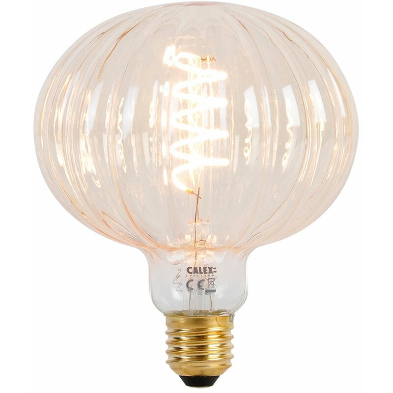 Image of Calex Lampada LED E27 dimmerabile G125 ambra 4W 200 lm 2000K - Oro