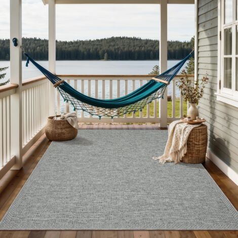 Calgary tapis plat robuste design moderne gris, 200 x 280 cm