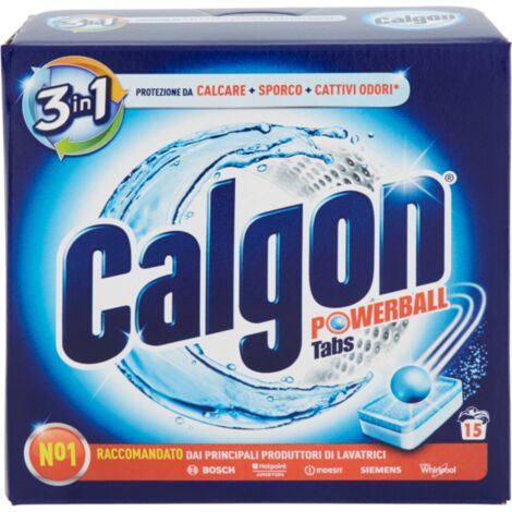 Calgon Powerball Tabs Anticalcare Lavatrice 1 Confezione Da 30