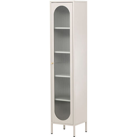 Cali Vitrinenschrank 1 Tür beige.