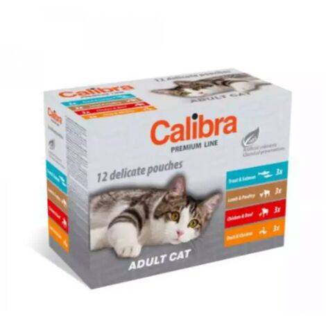 CALIBRA CAT ADULT POUCH MULTIPAK CAJA 12X100G