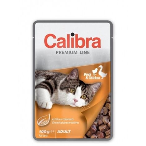CALIBRA CAT ADULT POUCH PATO POLLO CAJA 24X100GR