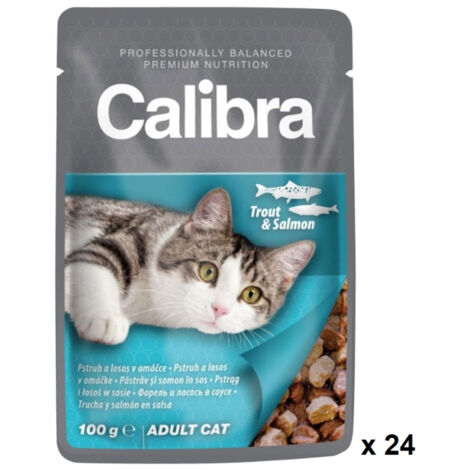 CALIBRA CAT ADULT POUCH TRUCHA SALMON CAJA 24X100GR