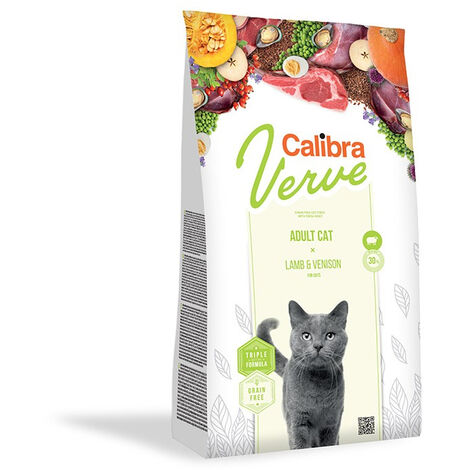 CALIBRA CAT GF VERVE ADULT SENIOR CORDERO VENADO 8+ 750GR
