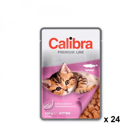 CALIBRA CAT KITTEN POUCH SALMON CAJA 24X100GR