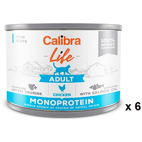 CALIBRA CAT LIFE LATA ADULT POLLO 6X200GR