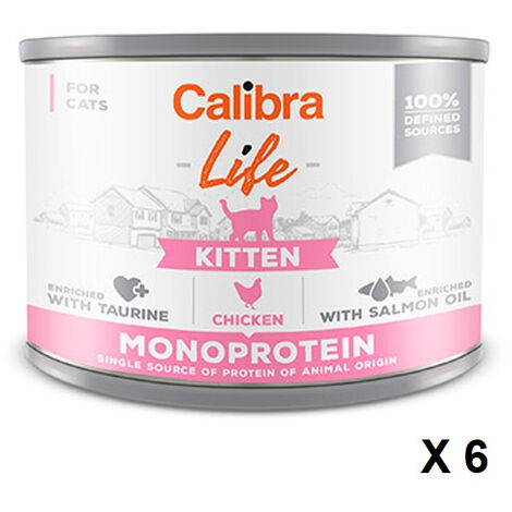 CALIBRA CAT LIFE LATA KITTEN POLLO 6X200GR