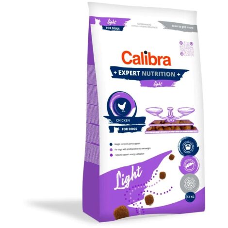 CALIBRA DOG Expert Nutrition croquettes légères pour chien 12 kg