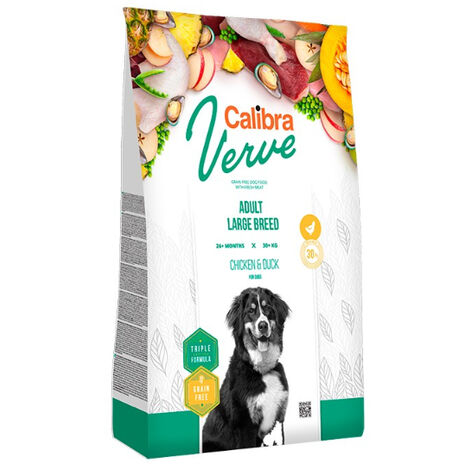 CALIBRA DOG GF VERVE ADULT LARGE BREED PATO POLLO 12KG