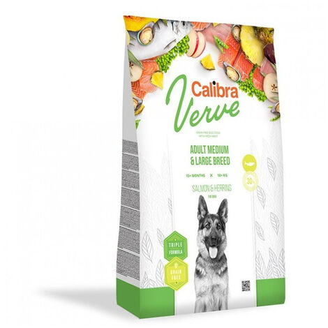 CALIBRA DOG GF VERVE ADULT MED LAR BREED ARENQUES SALMON 2KG