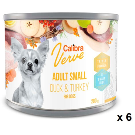 CALIBRA DOG GF VERVE ADULT SMALL PATO Y PAVO CAJA 6X200GR