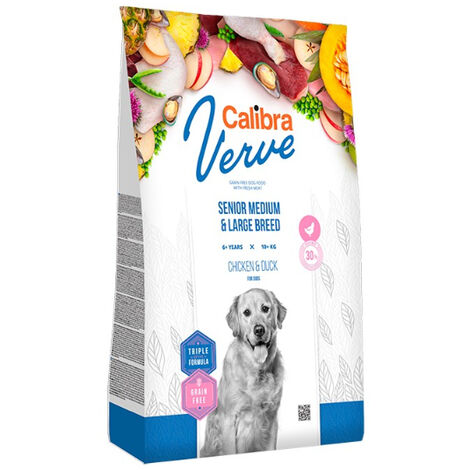 CALIBRA DOG GF VERVE SENIOR MED LARGE BREED PATO POLLO 2KG