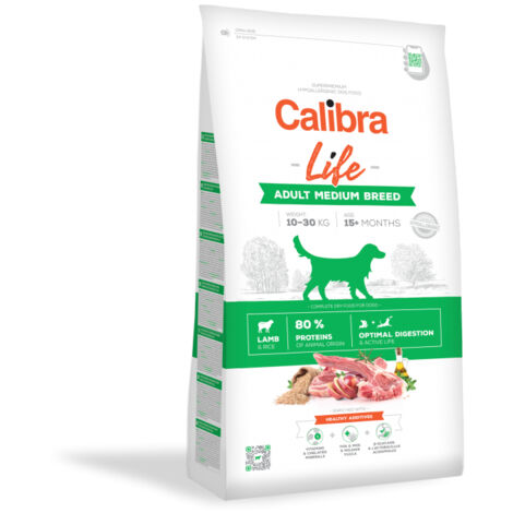 CALIBRA DOG LIFE ADULT MEDIUM BREED CORDERO 2,5KG