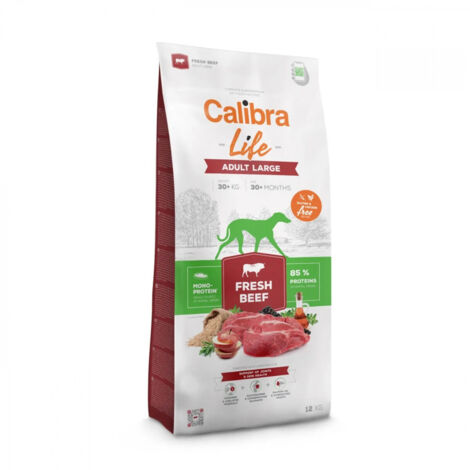 CALIBRA DOG life cibo secco per cani adulti di taglia grande con manzo fresco 12 kg
