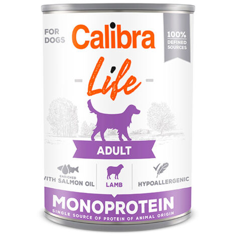 CALIBRA DOG LIFE LATA ADULT CORDERO 6X400GR