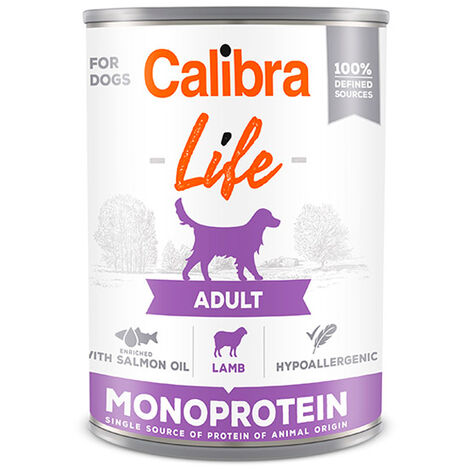 CALIBRA DOG LIFE LATA ADULT CORDERO 6X400GR