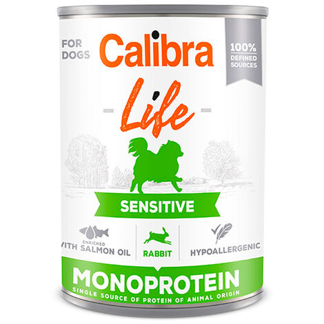CALIBRA DOG LIFE LATA SENSITIVE CONEJO 6X400GR