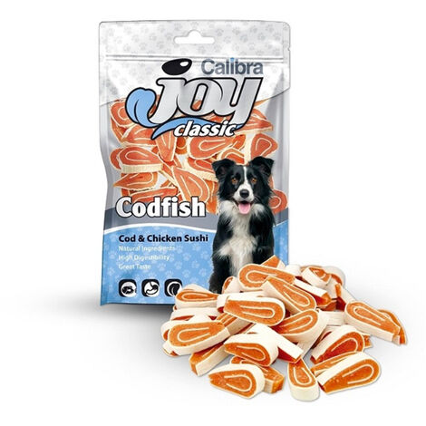 CALIBRA JOY DOG CLASSIC BACALAO POLLO SUSHI 80GR