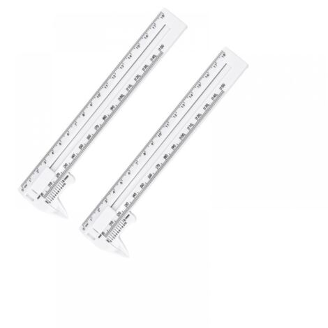 Calibrador, 0-150 mm y 0-180 mm, micrómetro de doble escala, para carpintería, medición de diámetro y espesor, color blanco, 2 unidades.
