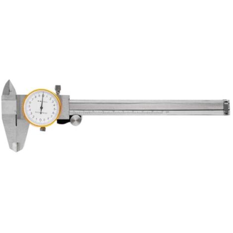 Calibrador de esfera de doble cara a prueba de golpes, de alta precisión de 0,02 mm, para medición de altura y diámetro (150 mm).