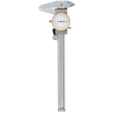 Calibrador de esfera industrial de alta precisión, acero inoxidable, 0-150 mm, 0,02 mm, resistente a golpes, herramienta de medición métrica