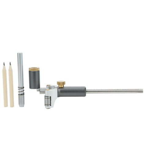 Calibrador de marcado de madera, modelo multifunción 2 en 1, aluminio anodizado, kit completo con lápices.