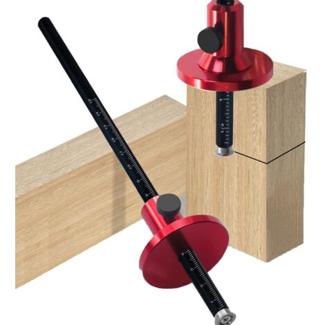 Calibrador de marcado de ruedas tipo cuchilla, herramienta de marcado de mortajas paralelas para carpintería, fabricada en aleación de aluminio para marcado por carpinteros.
