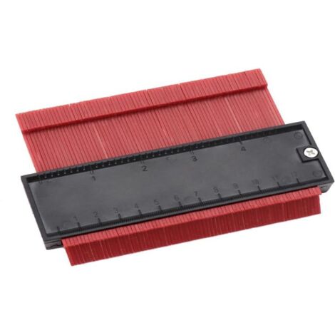 Calibrador de perfiles, calibrador de contornos irregulares, regla de arco, calibrador de contornos, muestreador de arcos, rojo 120 mm - empaquetado en una bolsa de plástico no magnética
