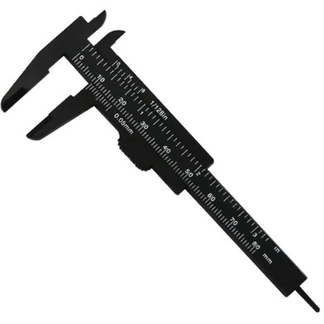 Calibrador de plástico de doble escala de 80 mm, herramienta para medir cejas, escala vernier, maquillaje permanente