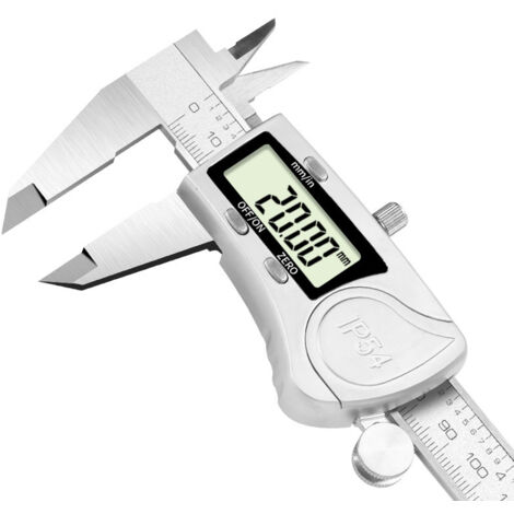 Calibrador digital, calibrador digital de acero inoxidable, herramienta de medición para carpintería, medidor de espesor, regla de profundidad electrónica
