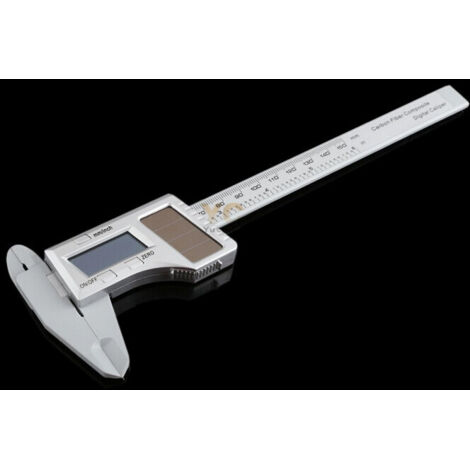Calibrador digital, calibrador digital mejorado de 150 mm, micrómetro electrónico de 6 pulgadas, conversión de pulgadas/mm solares, 24 cm
