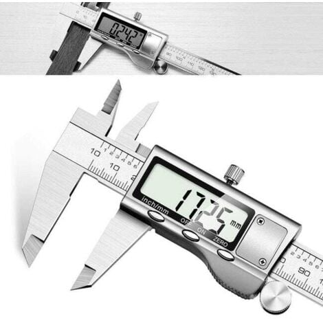 Calibrador digital, calibrador digital profesional de 150 mm, calibrador Vernier, medición precisa y rápida, herramienta micrométrica Vernier de acero inoxidable.